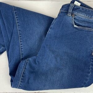 Coldwater Creek Straight Leg Ankle Crop Blue Denim Jeans Women's Size 10